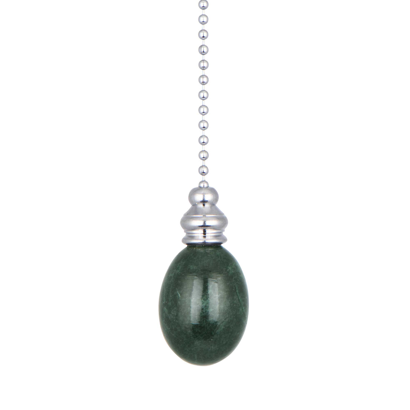 ElekTek Light Pull Chain Marble Egg Drop Chrome With 80cm Matching Chain - Buy It Better White