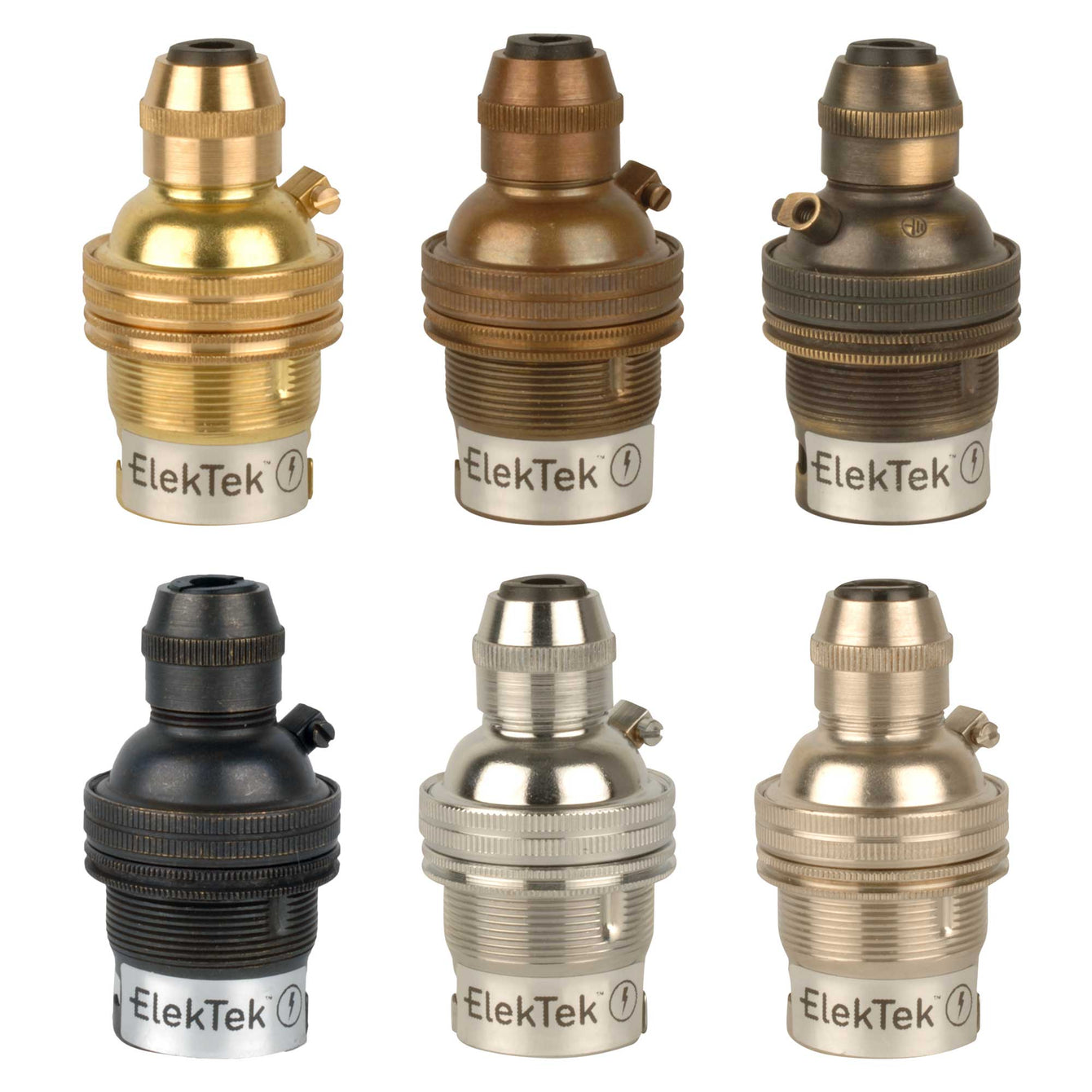 ElekTek Cord Grip B22 BC Pendant Lamp Holder Brass - Buy It Better Brass