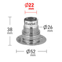 ElekTek Lamp Holder Fixed 52mm Dia Batten Bayonet Cap BC B22 With Shade Ring 3 Fixing Holes - Buy It Better