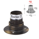 ElekTek Lamp Holder Fixed 52mm Dia Batten Bayonet Cap BC B22 With Shade Ring 3 Fixing Holes - Buy It Better