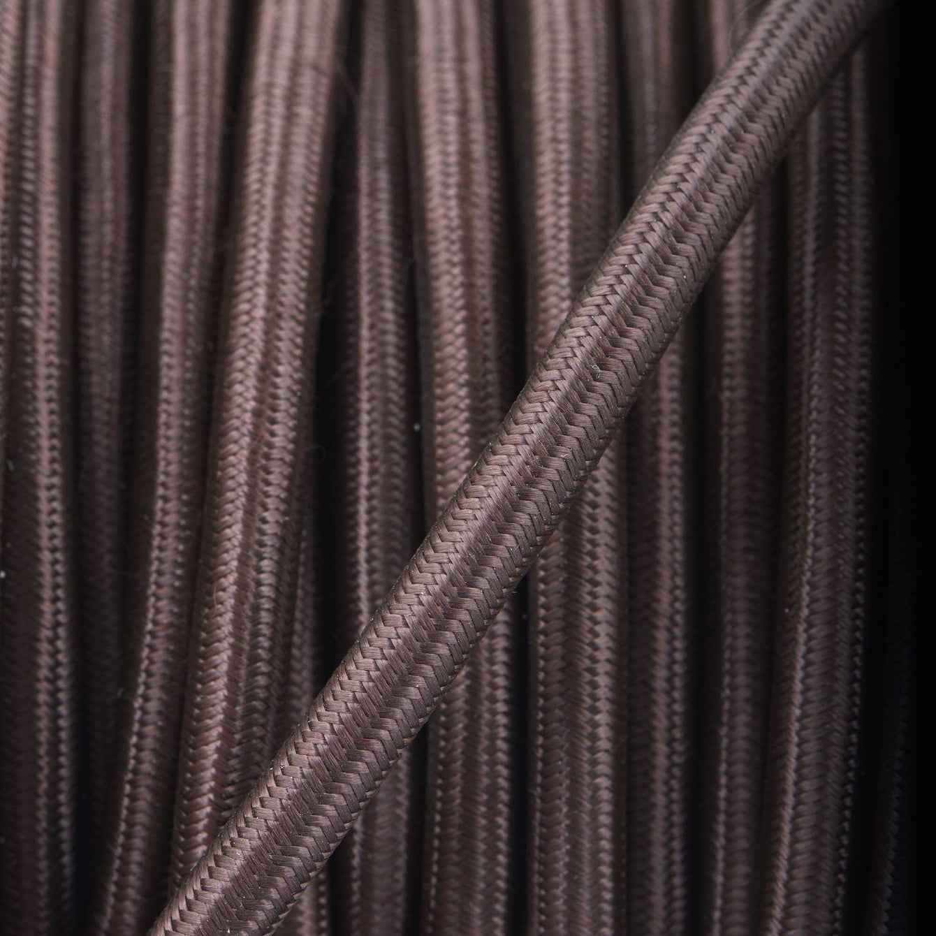 ElekTek Round Braided Fabric Lighting Cable Flex for Pendant or Table Lamp Per Linear Metre Colours Antique Gold (Antique Copper)