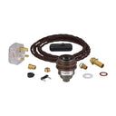 ElekTek Premium Lamp Kit Antique Brass Shade Ring E27 Lamp Holder with Flex, In Line Switch and 3A UK Plug - Buy It Better