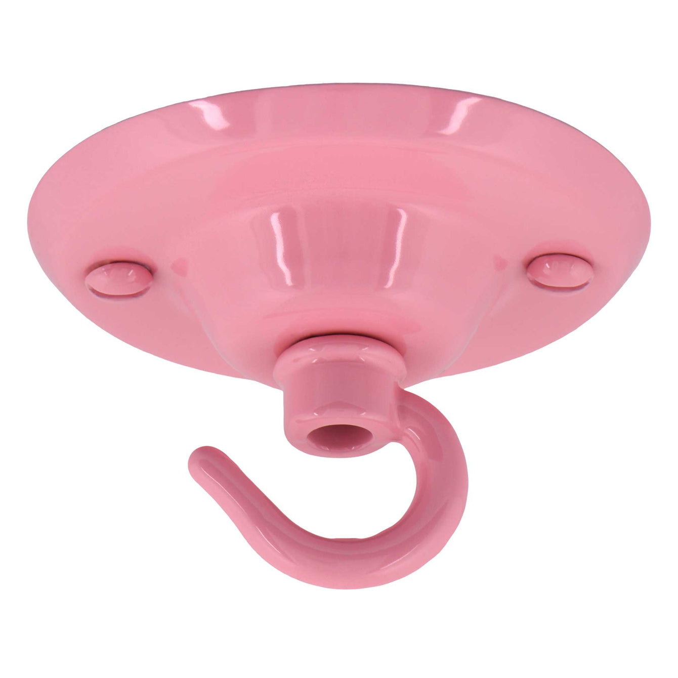 ElekTek 75mm Diameter Ceiling Plate with Hook Metallic Finishes Powder Coated Colours - Buy It Better