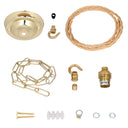 ElekTek Premium Pendant Light Kit DIY 108mm Ceiling Rose, Chain, Twisted Flex and Lamp Holder B22 Hook - Buy It Better