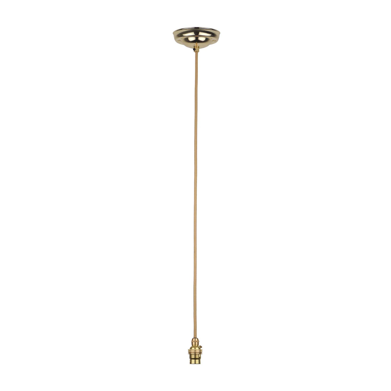 ElekTek Premium Pendant Light Kit DIY 108mm Ceiling Rose Round Flex and Lamp Holder B22 Cord Grip - Buy It Better Antique Brass