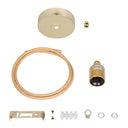 ElekTek Premium Pendant Light Kit DIY 100mm Flat Top Ceiling Rose, Round Flex and Lamp Holder E27 Plain Cord Grip - Buy It Better