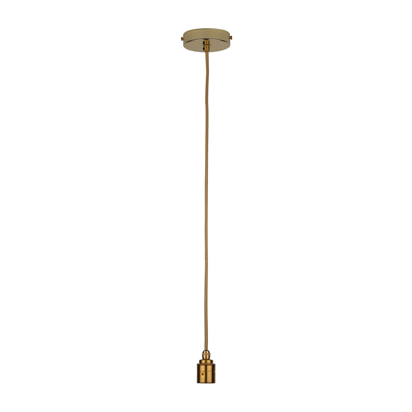 ElekTek Premium Pendant Light Kit DIY 100mm Flat Top Ceiling Rose, Round Flex and Lamp Holder E27 Plain Cord Grip - Buy It Better Chrome