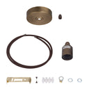 ElekTek Premium Pendant Light Kit DIY 100mm Flat Top Ceiling Rose, Round Flex and Lamp Holder E27 Plain Cord Grip - Buy It Better