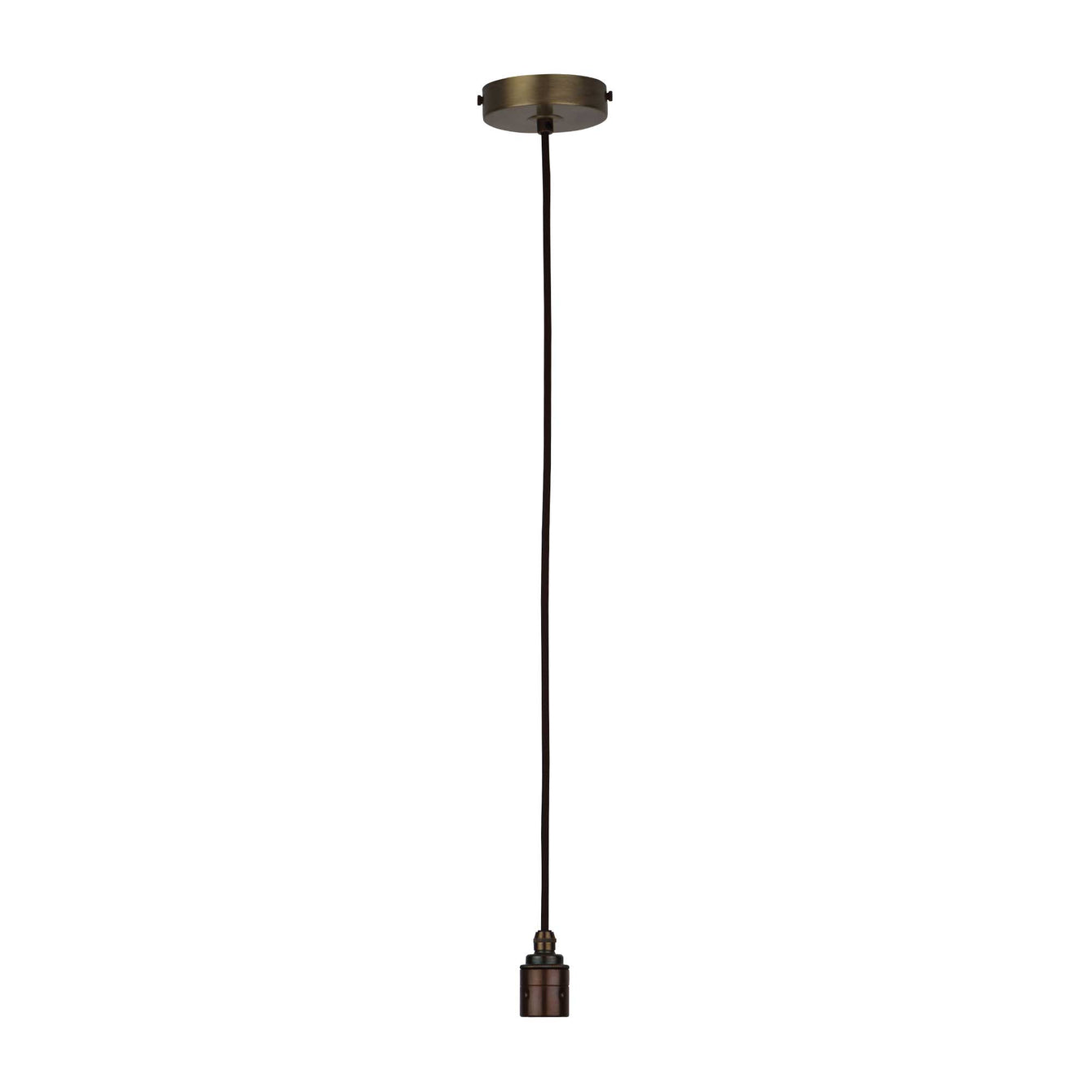 ElekTek Premium Pendant Light Kit DIY 100mm Flat Top Ceiling Rose, Round Flex and Lamp Holder E27 Plain Cord Grip - Buy It Better