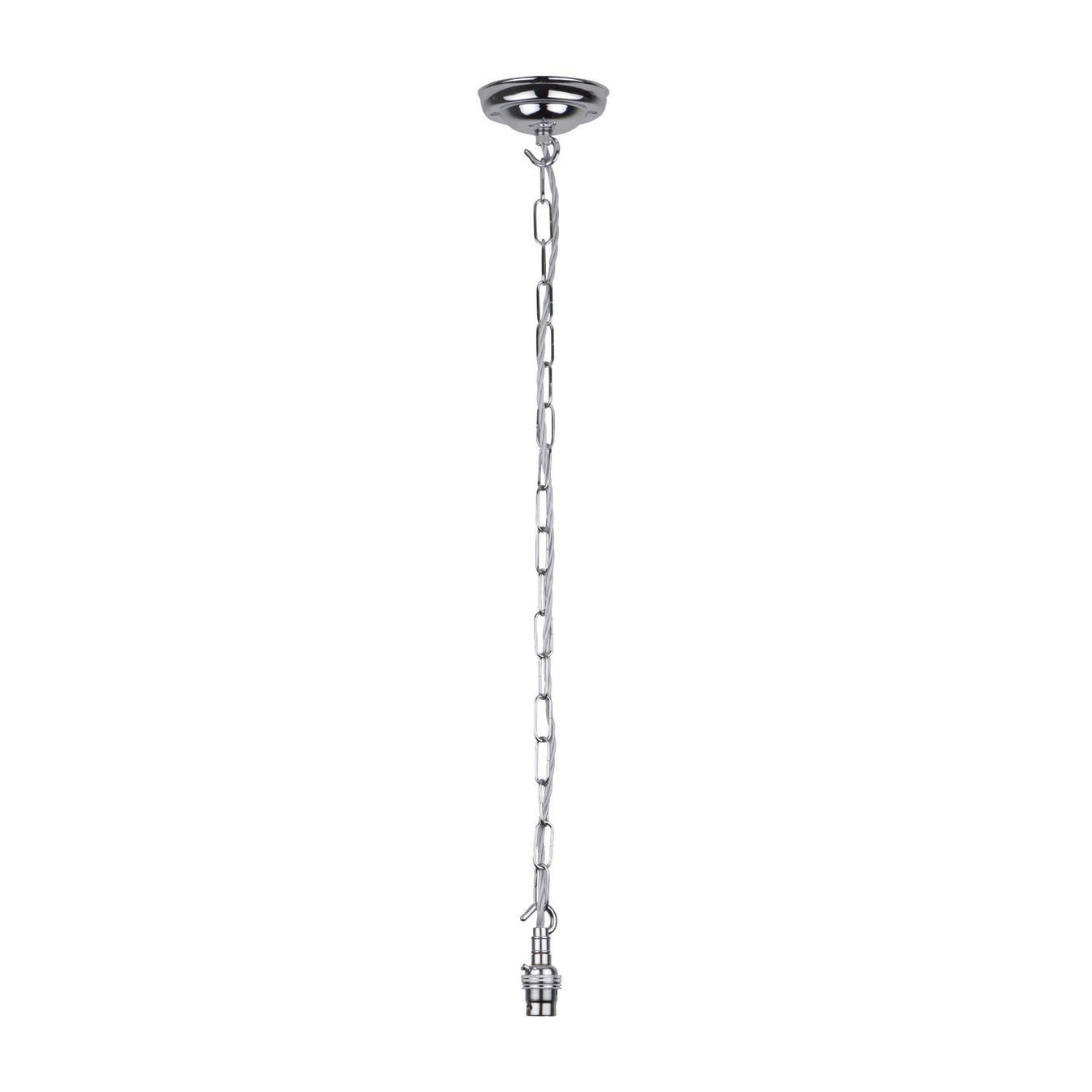 ElekTek Premium Pendant Light Kit DIY 108mm Ceiling Rose, Chain, Twisted Flex and Lamp Holder B22 Hook - Buy It Better 