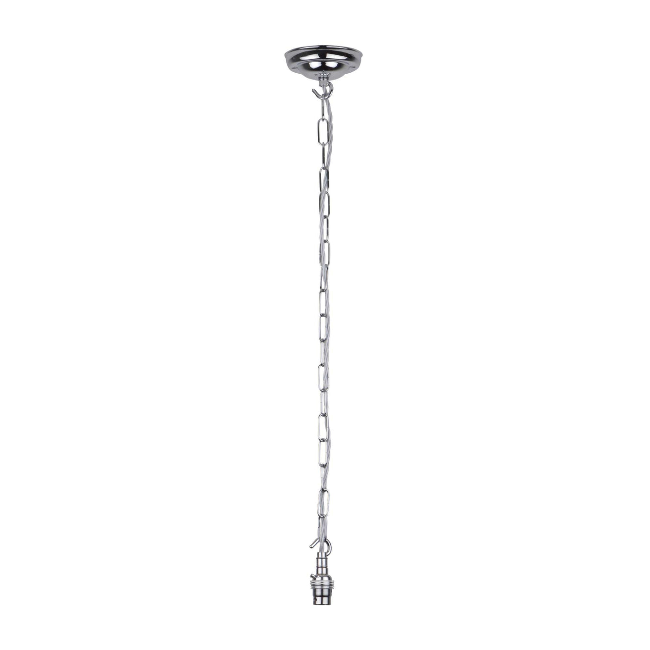 ElekTek Premium Pendant Light Kit DIY 108mm Ceiling Rose, Chain, Twisted Flex and Lamp Holder B22 Hook - Buy It Better