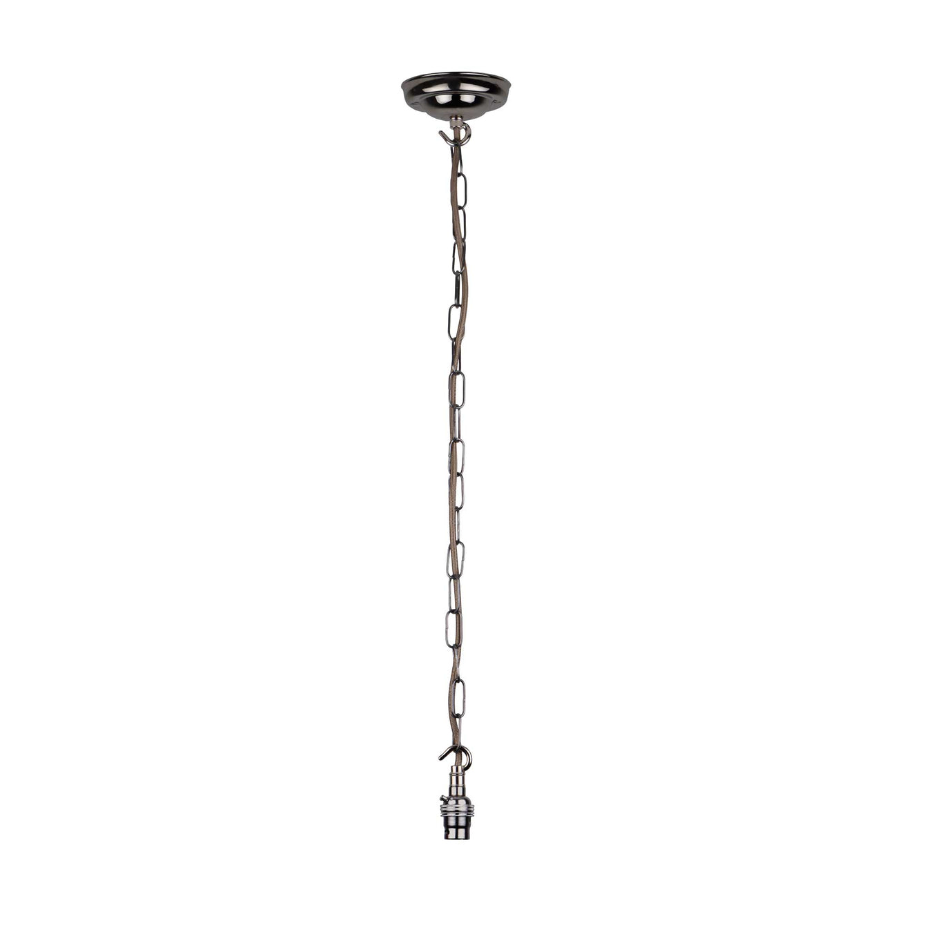ElekTek Premium Pendant Light Kit DIY 108mm Ceiling Rose, Chain, Twisted Flex and Lamp Holder B22 Hook - Buy It Better 