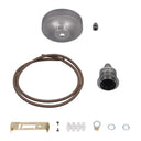 ElekTek Premium Pendant Light Kit DIY 100mm Convex Ceiling Rose, Round Flex and Lamp Holder E27 Shade Ring Cord Grip - Buy It Better