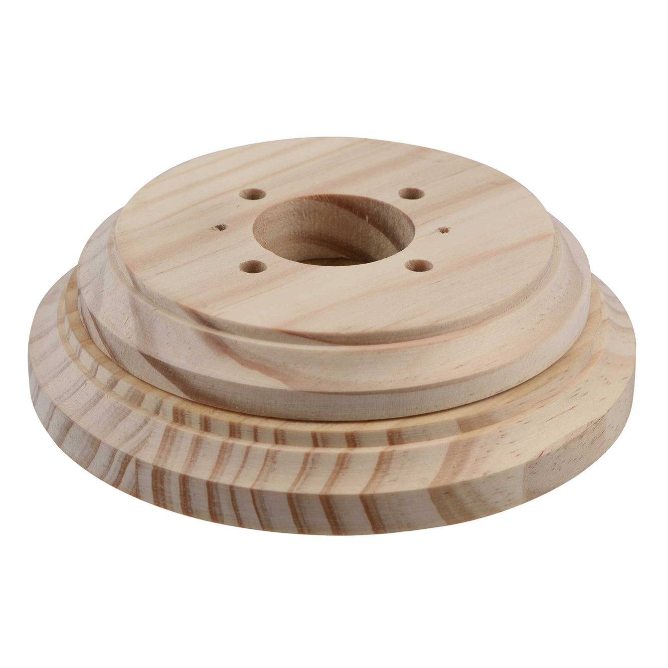 ElekTek Ceiling Wall Plinth Rose Pattress Natural Pine for Decorative Mounting of Lighting - Buy It Better