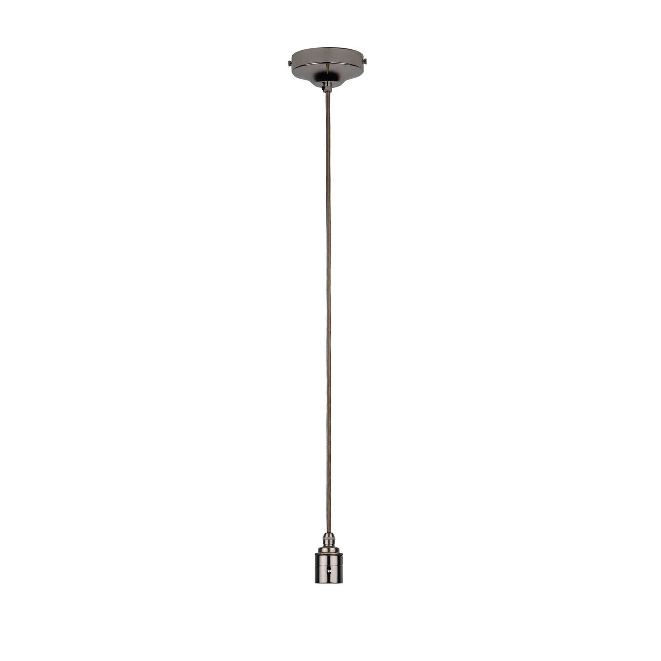 ElekTek Premium Pendant Light Kit DIY 100mm Convex Ceiling Rose, Round Flex and Lamp Holder E27 Plain Cord Grip - Buy It Better