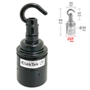 ElekTek ES Edison Screw E27 Lamp Holder Plain Skirt With Accessory Hook Brass