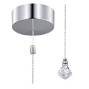 ElekTek Premium Chrome Bathroom Light Pull Switch Kit and Chain Extended Bundle