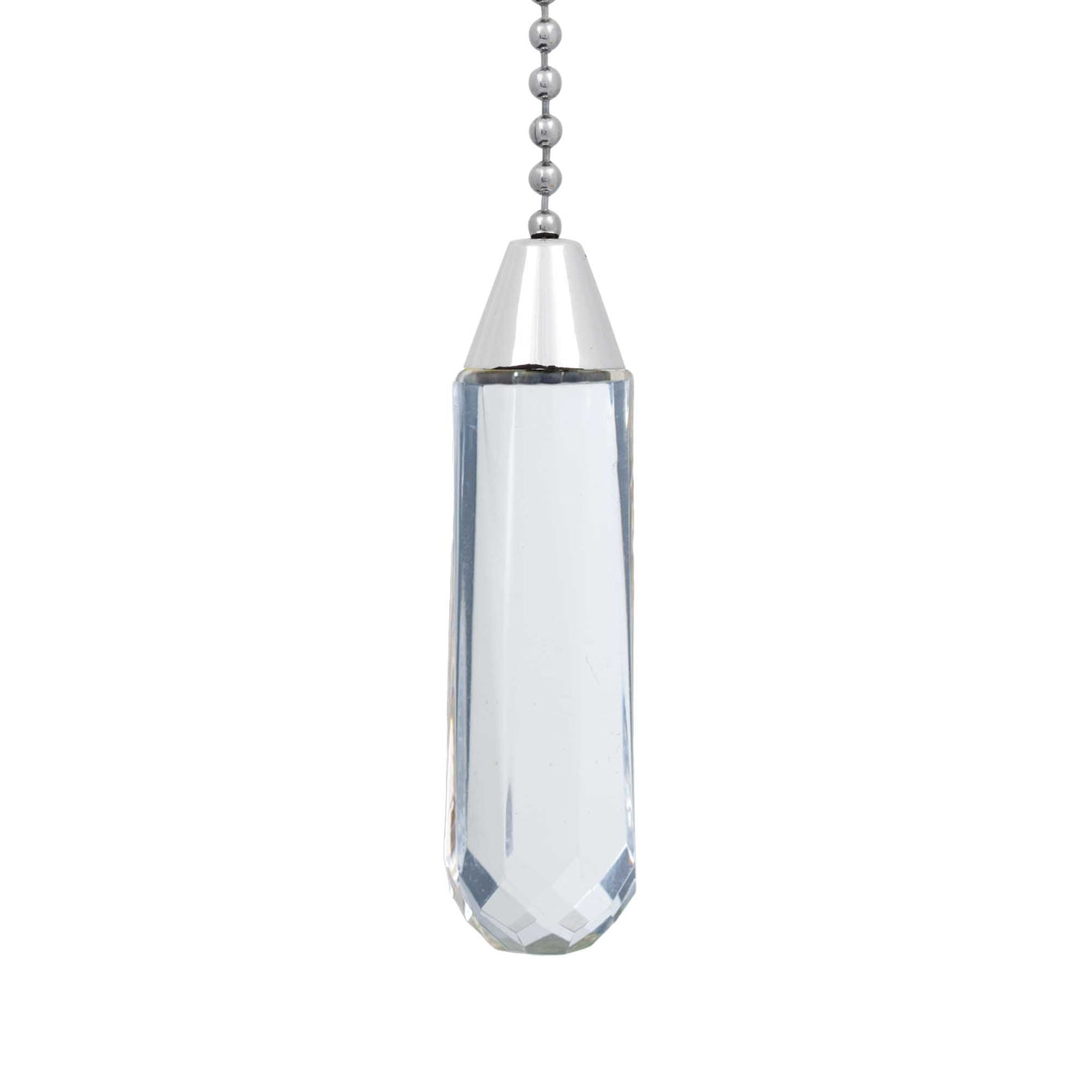 ElekTek Light Pull Chain Acrylic Crystal Facets With 80cm Matching Chain Cylinder