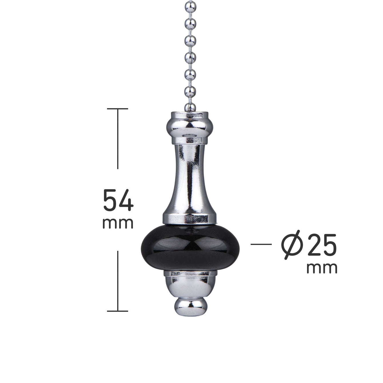 ElekTek Light Pull Chain Ceramic Disc With 80cm Matching Chain