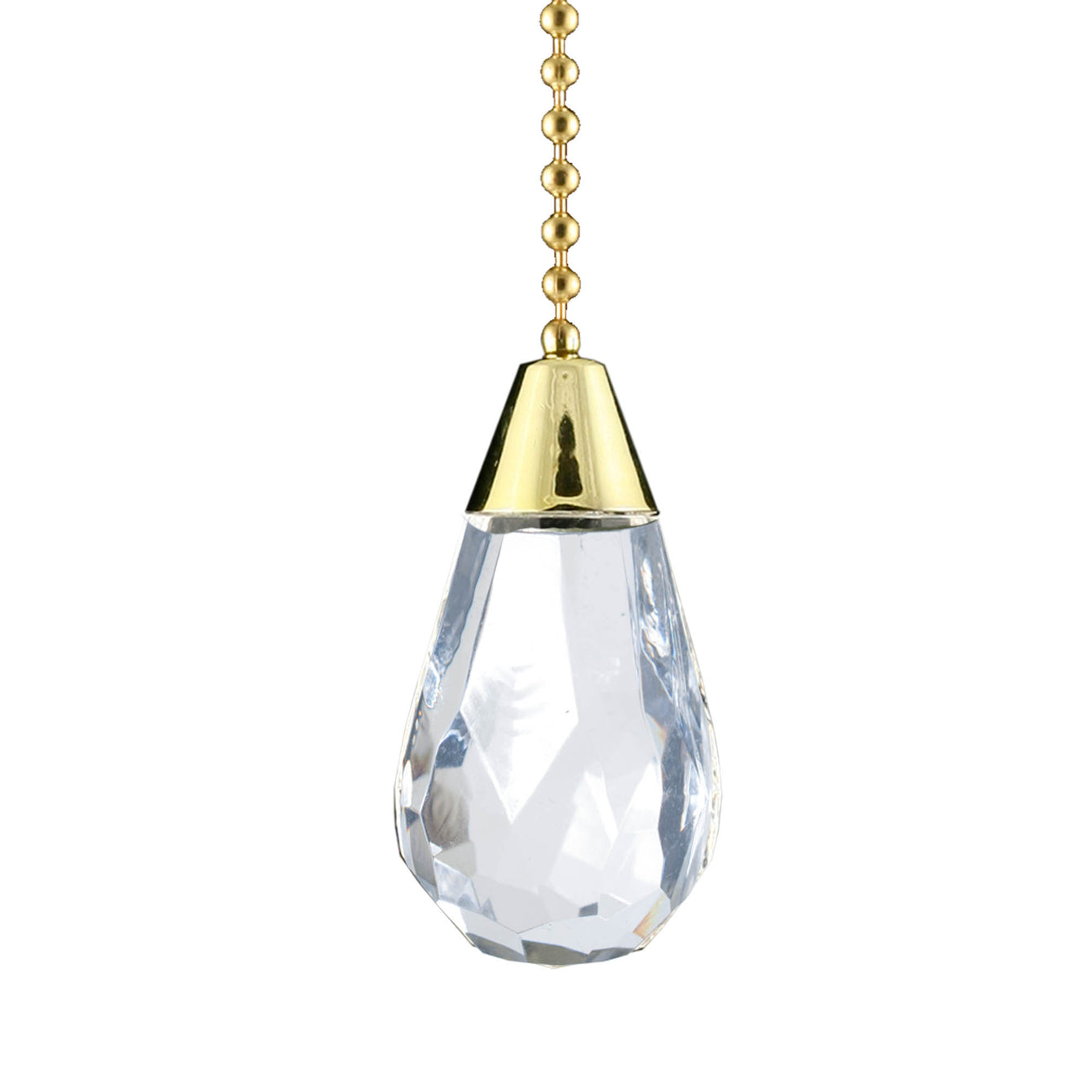 ElekTek Light Pull Chain Acrylic Crystal Facets With 80cm Matching Chain - Buy It Better
