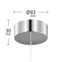 ElekTek Light Pull Cord Switch Ideal for Bathroom Ceiling Plated Steel Cover (Matt Black - Thermoplastic)