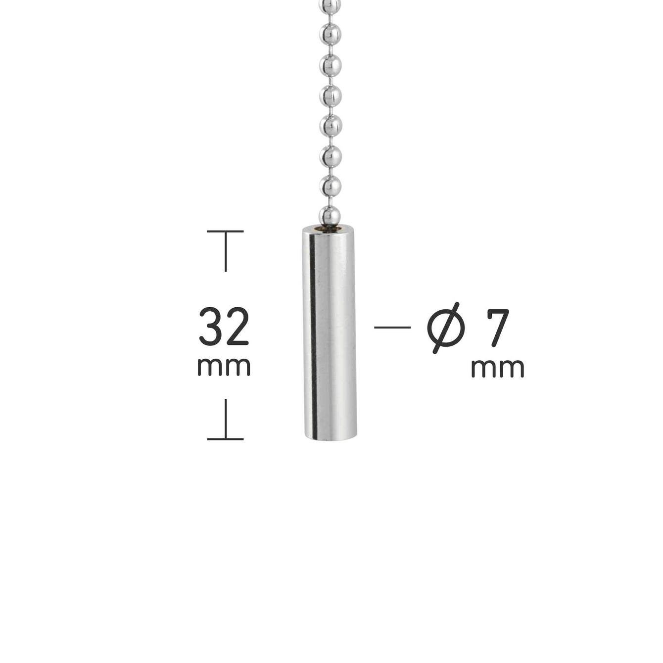 ElekTek Light Pull Chain Chrome Pendant With 80cm Matching Chain - Buy It Better
