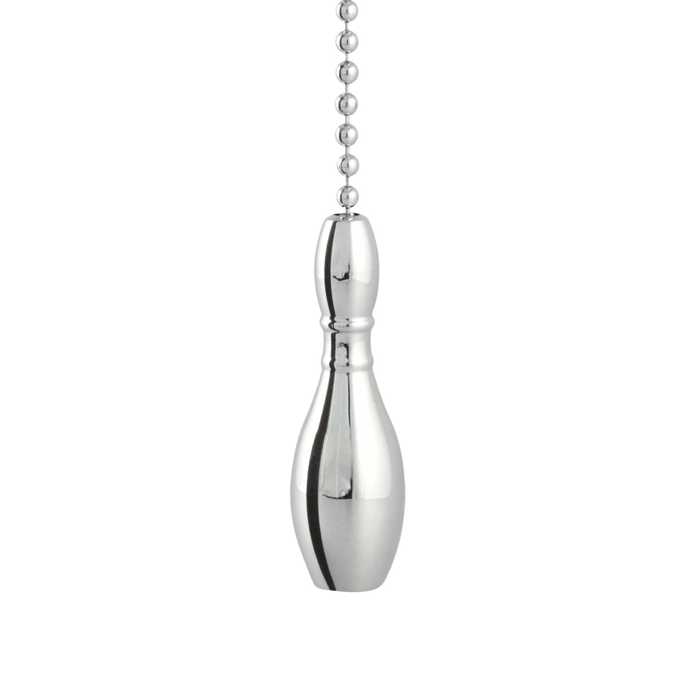 ElekTek Light Pull Chain Chrome Bowling Pin With 80cm Matching Chain - Buy It Better Default Title
