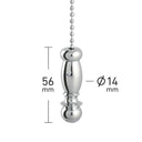 ElekTek Premium Chrome Bathroom Light Pull Switch Kit and Chain Extended Bundle