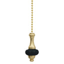 ElekTek Light Pull Chain Brass Ceramic Disc With 80cm Matching Chain