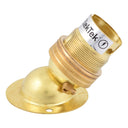 ElekTek Lamp Holder Angle Batten Bayonet Cap BC B22 With Shade Ring Brass - Buy It Better