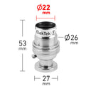 ElekTek Lamp Holder Half Inch Bayonet Cap B22 Unswitched With Shade Ring Back Plate Cover and Screws Solid Brass - Buy It Better