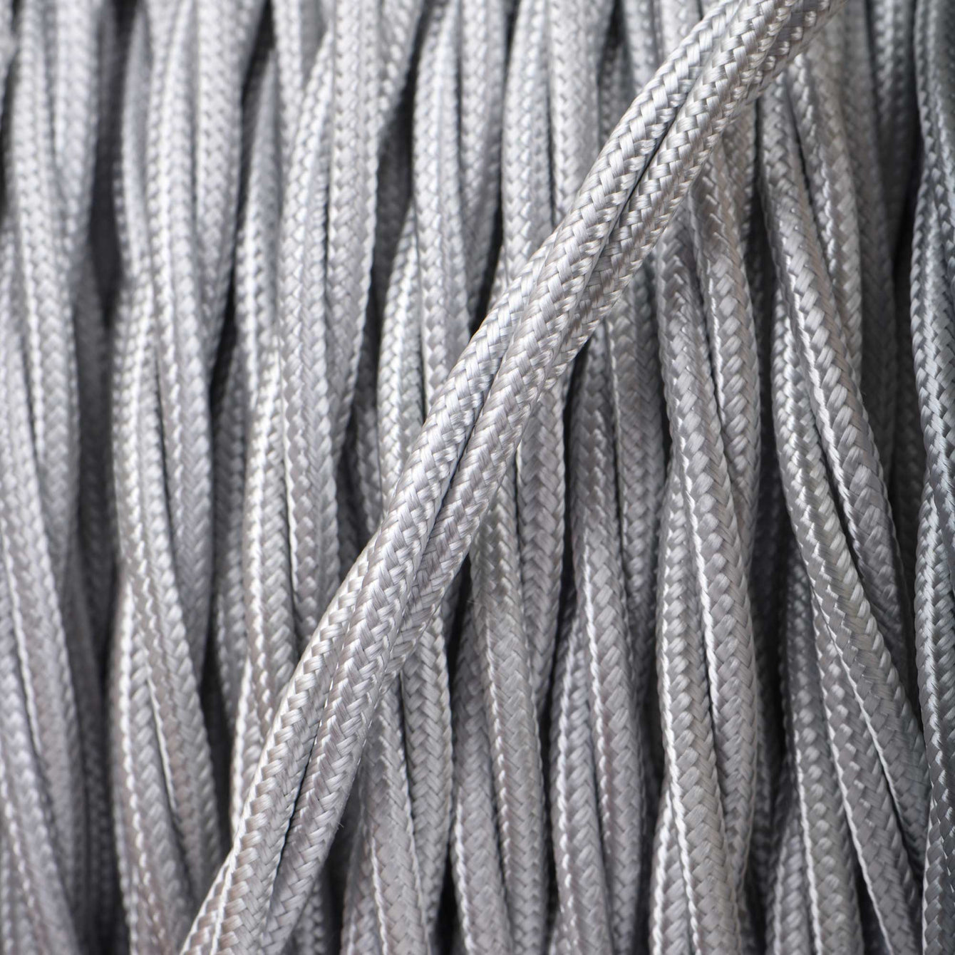 ElekTek Twisted Braided Fabric Flex Per Linear Metre Colours - Buy It Better Brilliant White