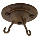 ElekTek 3 Hook Ceiling Rose Plate Suspended Light Fittings Inverted Shades and Chandeliers Traditional Metallic Finishes - Buy It Better