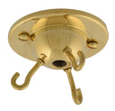 ElekTek 3-Hook Ceiling Rose Plate for DIY Suspended Indoor Hanging Baskets, Decorative Inverted (Fly Catcher) Shades without wired light fittings. Metallic Finishes available