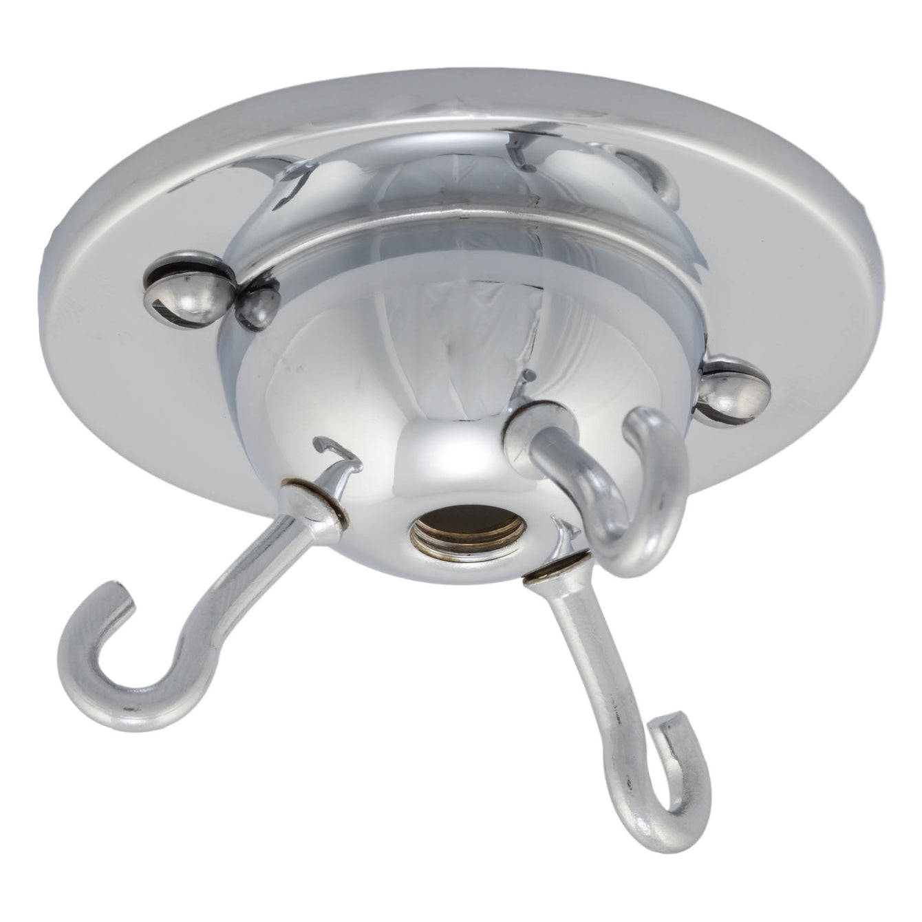 ElekTek 3 Hook Ceiling Rose Plate Suspended Light Fittings Inverted Shades and Chandeliers Traditional Metallic Finishes - Buy It Better