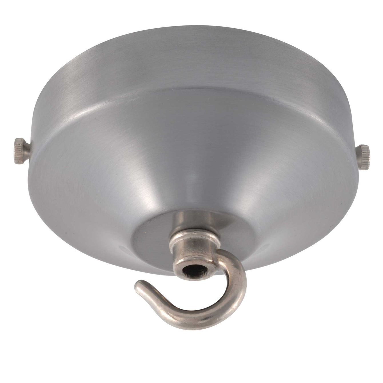 ElekTek 100mm Diameter Convex Ceiling Rose with Strap Bracket and Hook Metallic and Powder Coated Finishes Pink