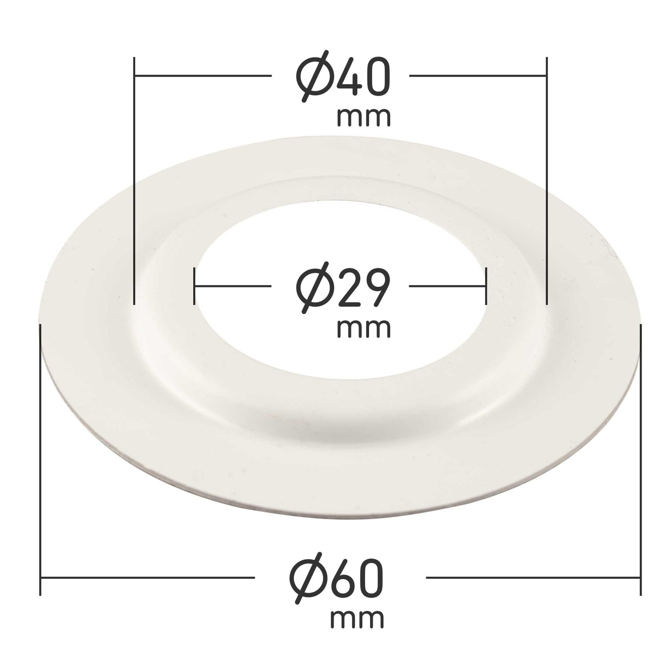 ElekTek Lamp Shade Reducer Ring x4 29mm hole for UK B22 Bayonet BC x 60mm diameter