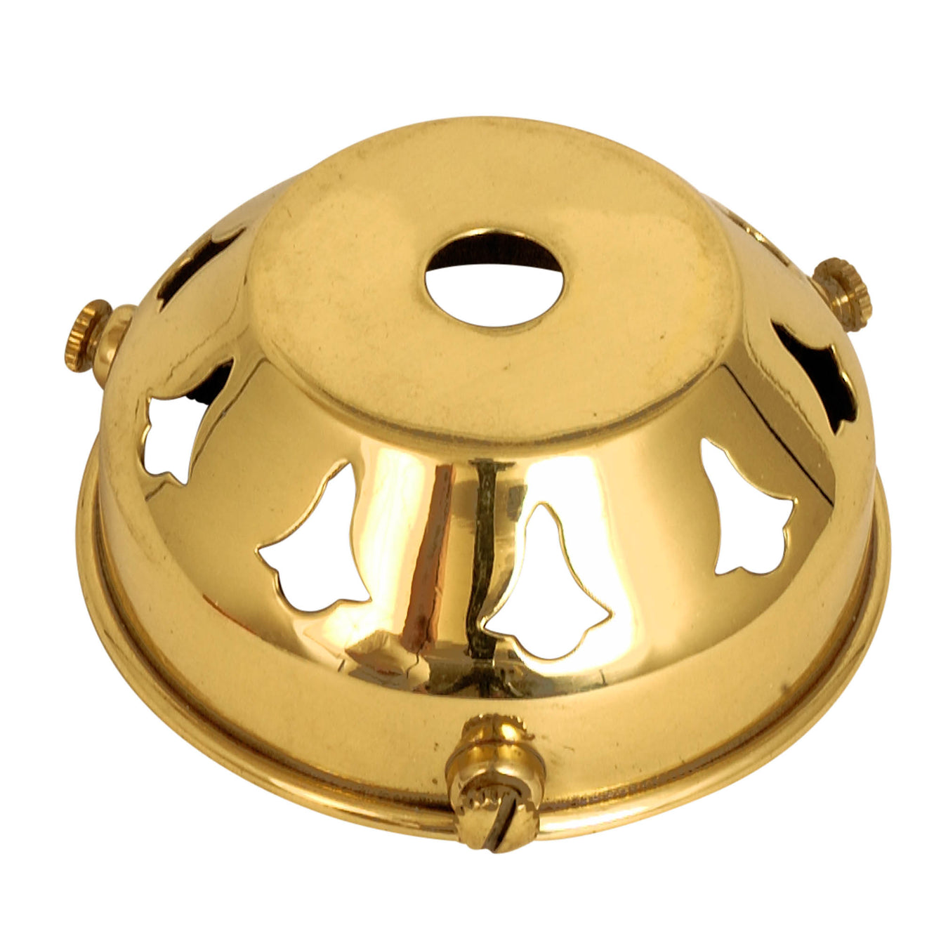 ElekTek Glass Lamp Shade Gallery Fitting for 10mm Fittings 3 Sizes Brass - Buy It Better Brass / 3.25 Inch
