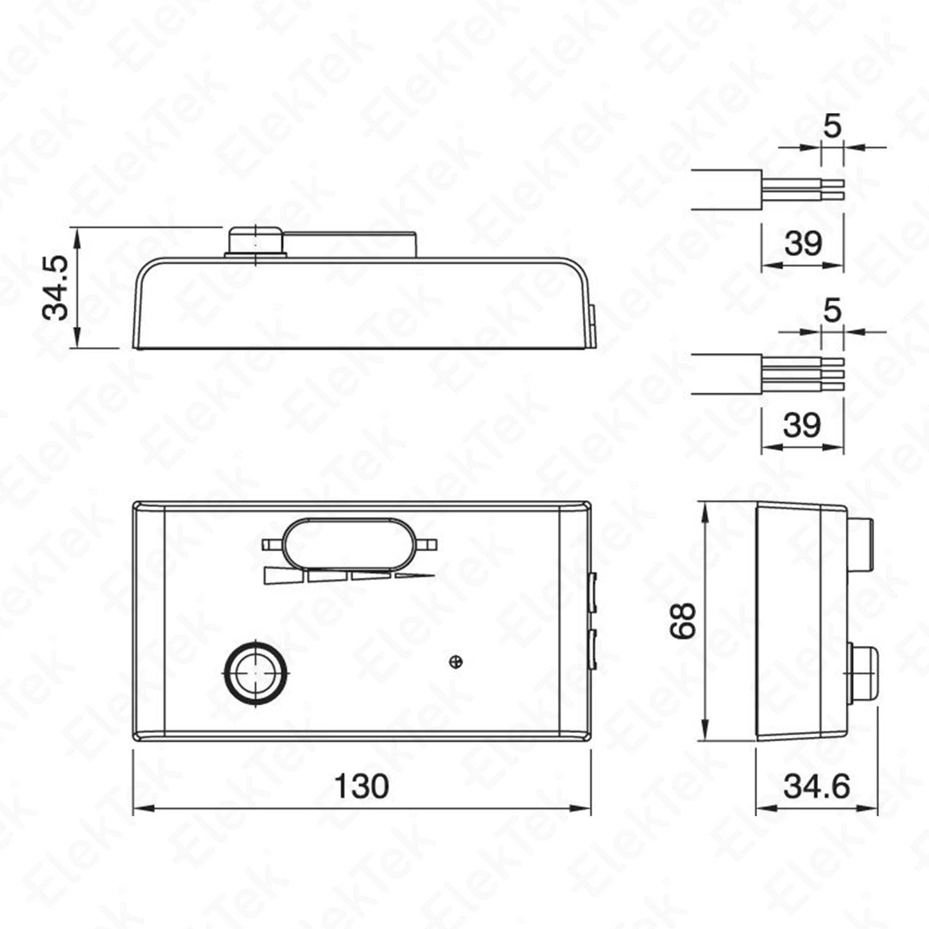 Foot Dimmer Switch with ON/OFF & Night Location Black 60-300W Incandescent/Halogen bulbs only