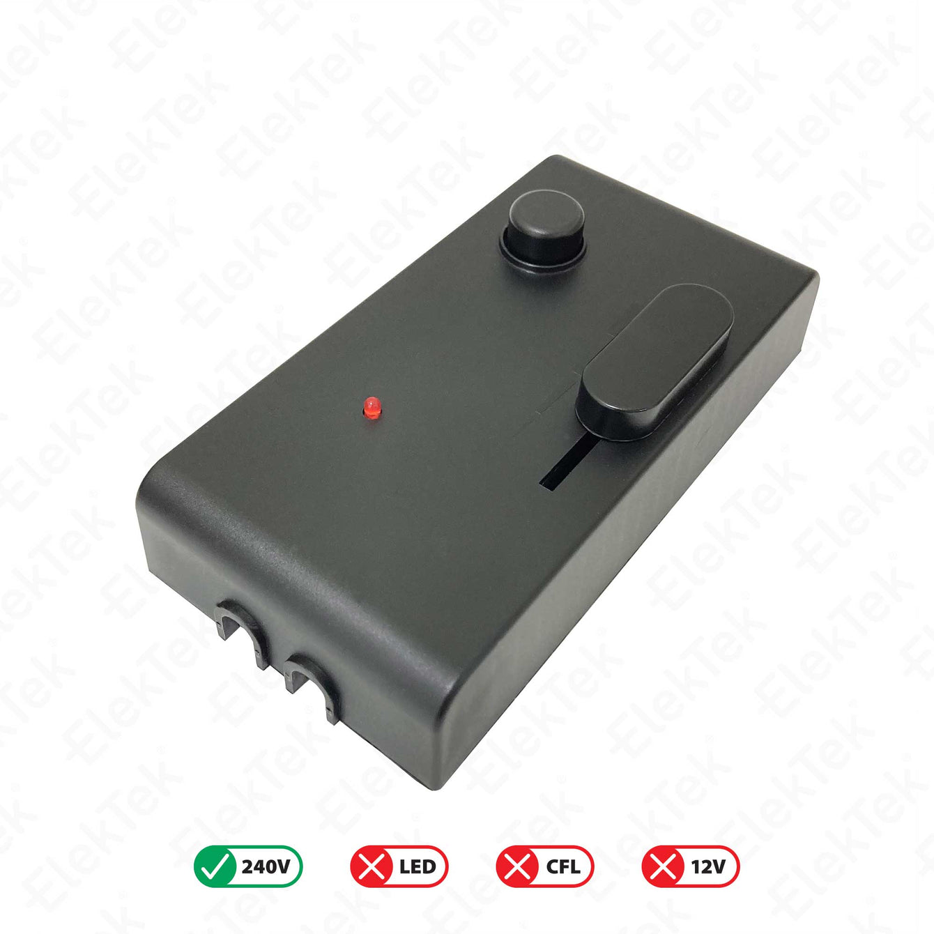 Foot Dimmer Switch with ON/OFF & Night Location Black 60-300W Incandescent/Halogen bulbs only Default Title