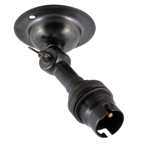 ElekTek Adjustable Lamp Holder Kit Half Inch Entry B22 BC Shade Ring Switched or Plain