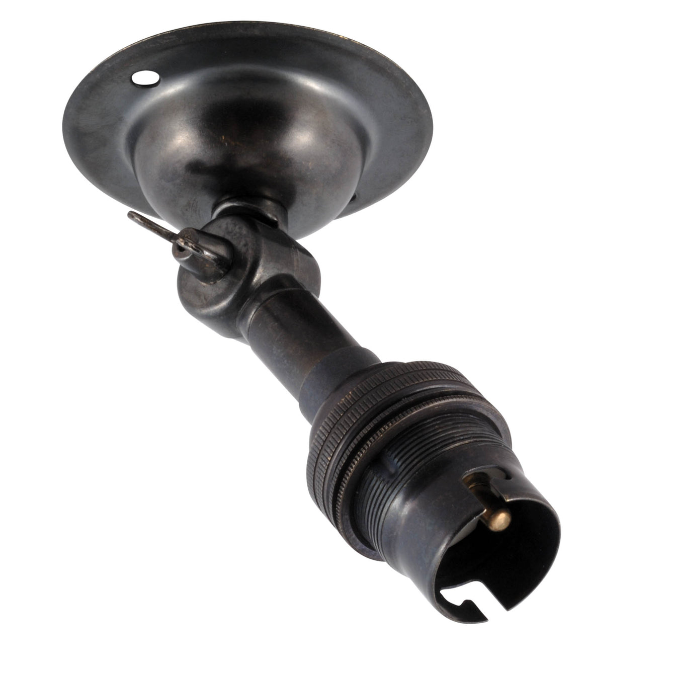 ElekTek Adjustable Lamp Holder Kit Half Inch Entry B22 BC Shade Ring Switched or Plain - Buy It Better Plain Bronze