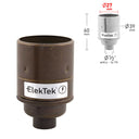 ElekTek ES Edison Screw E27 Lamp Holder Plain Skirt 10mm or Half Inch Entry Ideal for Vintage Filament Bulbs Brass - Buy It Better