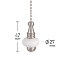 ElekTek Light Pull Chain White Ceramic Disc With 80cm Matching Chain - Buy It Better