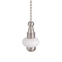ElekTek Light Pull Chain White Ceramic Disc With 80cm Matching Chain - Buy It Better