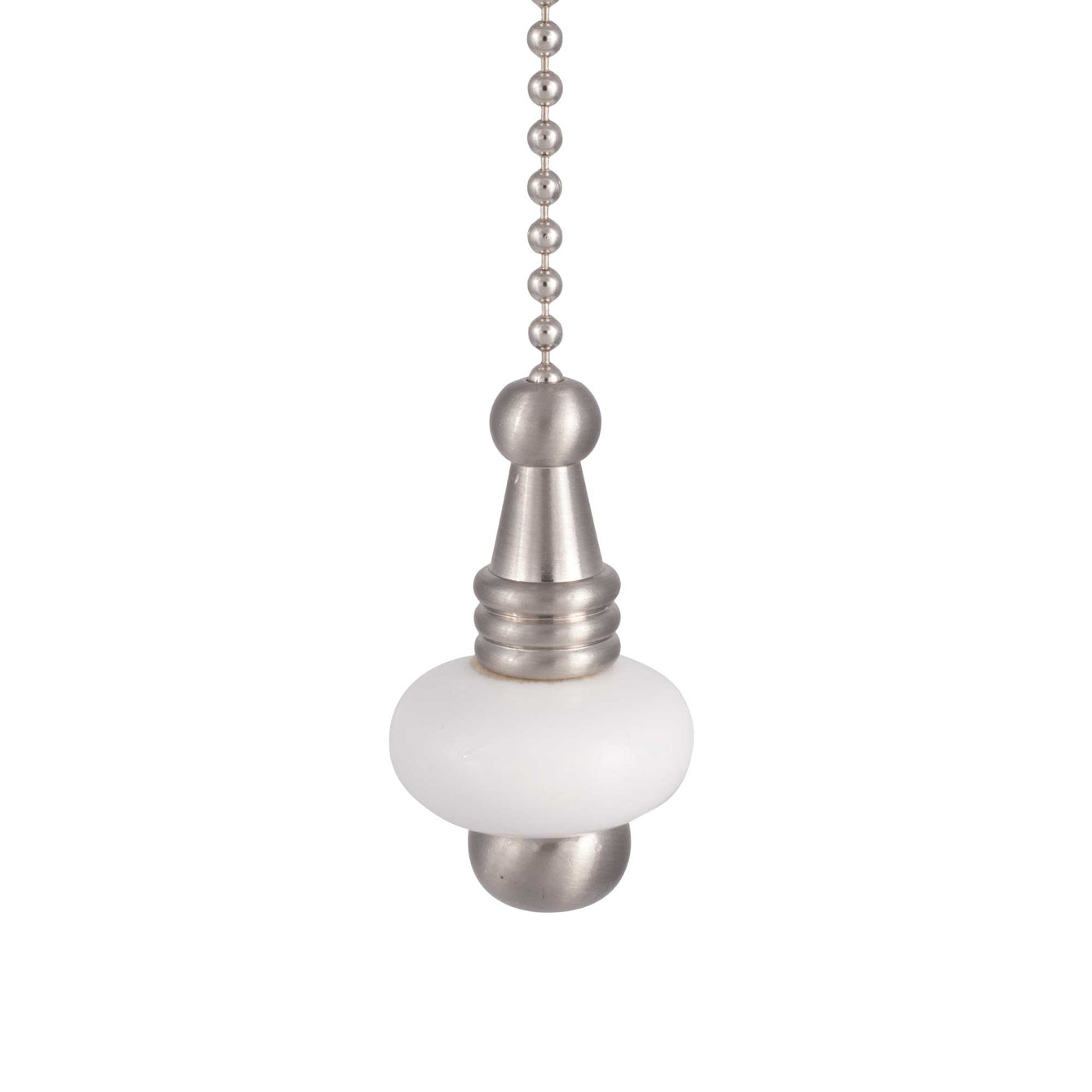 ElekTek Light Pull Chain White Ceramic Disc With 80cm Matching Chain - Buy It Better Default Title