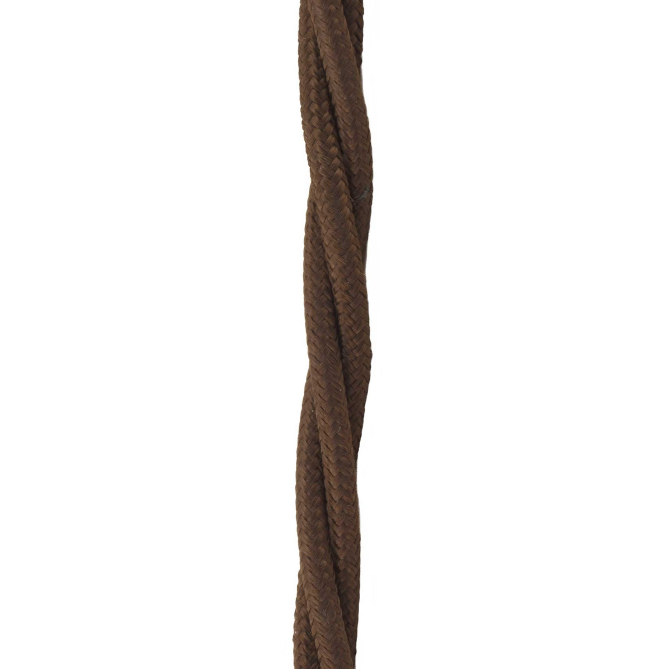 ElekTek Twisted Braided Fabric Lighting Cable Flex for Pendant or Table Lamp Per Linear Metre Colours Antique Gold (Antique Copper)