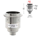 ElekTek ES Edison Screw E27 Lamp Holder With Shade Ring 10mm or Half Inch Entry Ideal for Vintage Filament Bulbs Brass - Buy It Better