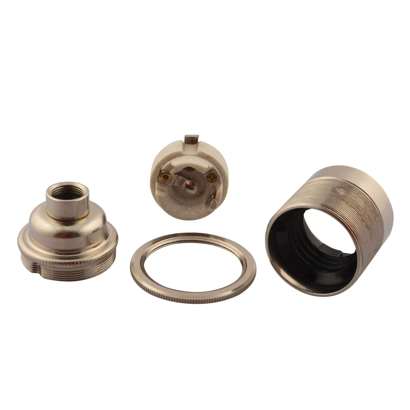 ElekTek ES Edison Screw E27 Lamp Holder With Shade Ring 10mm or Half Inch Entry Ideal for Vintage Filament Bulbs Brass - Buy It Better Bronze / 10mm