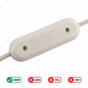 ElekTek In Line Rotary Dimmer Switch Rated 20-160w 240v AC 3 Core Suitable For Incandescent Lamps and Bulbs Colours